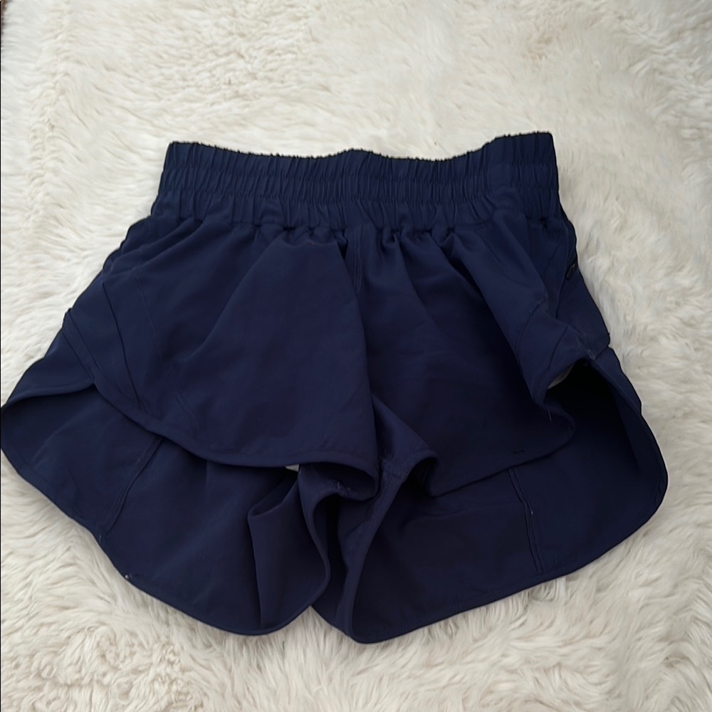 Women's Navy Blue Athletic Shorts